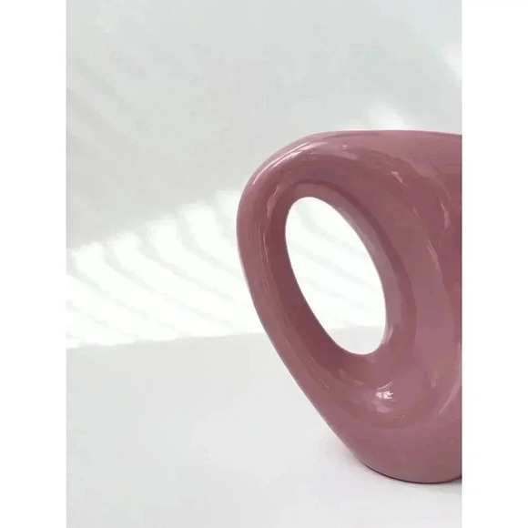 Vintage Midcentury Soft Pink / Mauve Royal Haeger Ceramic Cut Out Vase - Picture 6 of 10